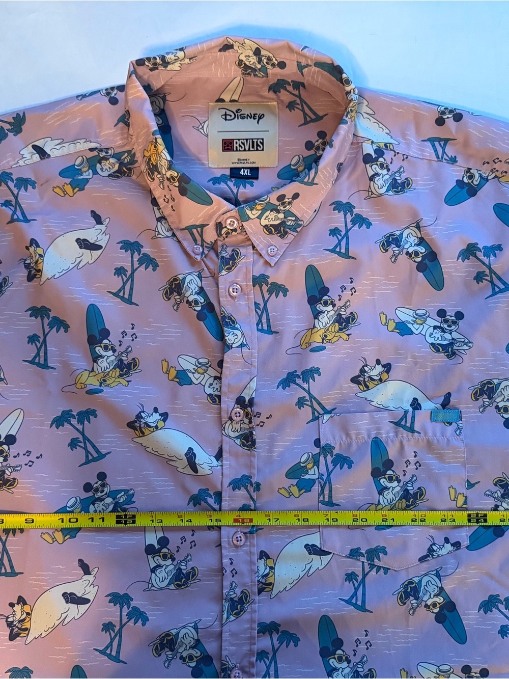 RSVLTS Pink Disney Mickey Vacation Button-Down Shirt